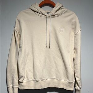 Peloton Cream Hoodie with Drawstring